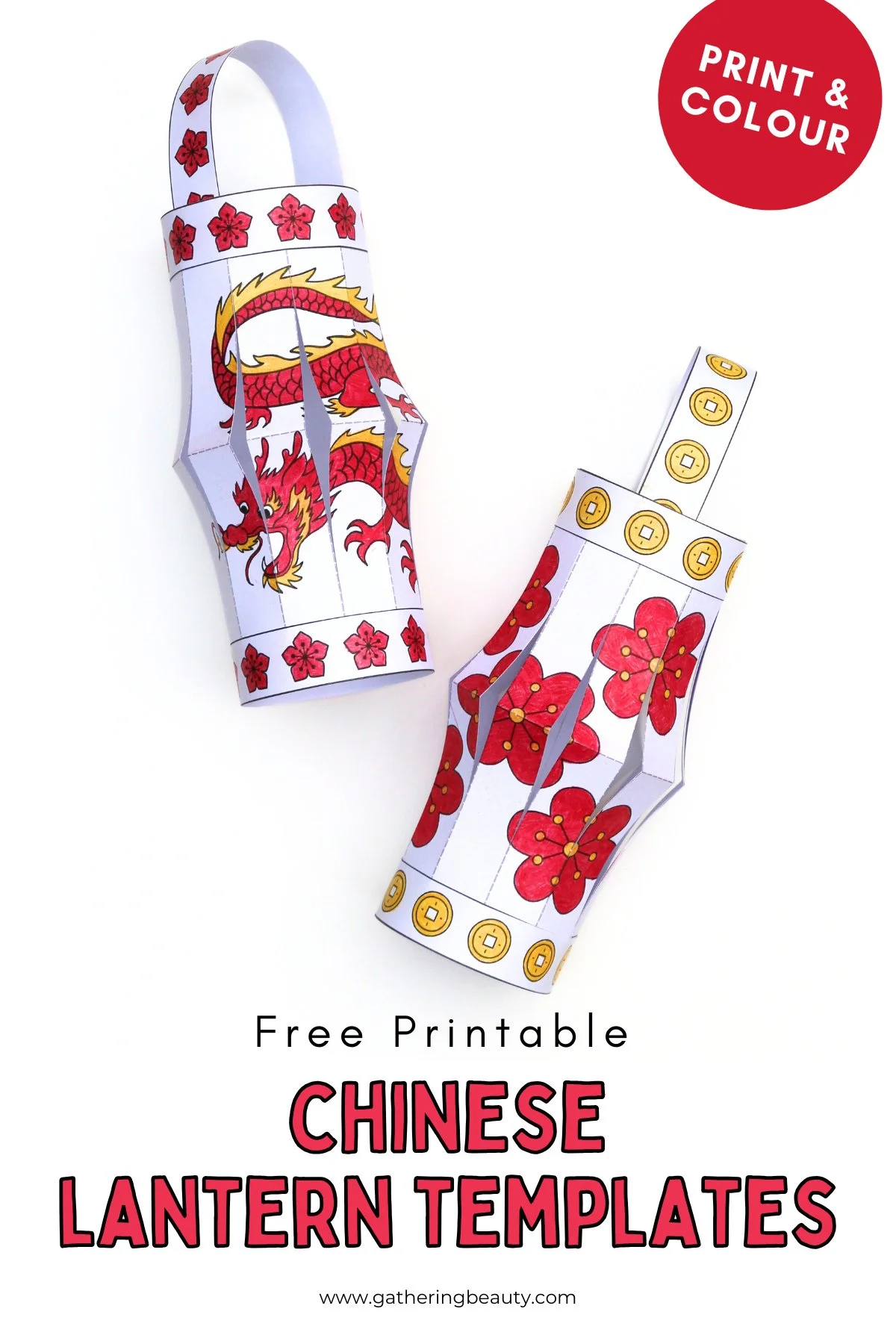 free printable chinese lantern templates — gathering beauty